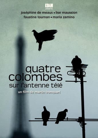 Quatre colombes sur l'antenne télé