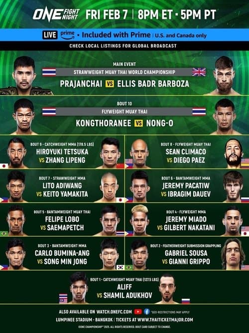 ONE Fight Night 28: Prajanchai vs. Barboza