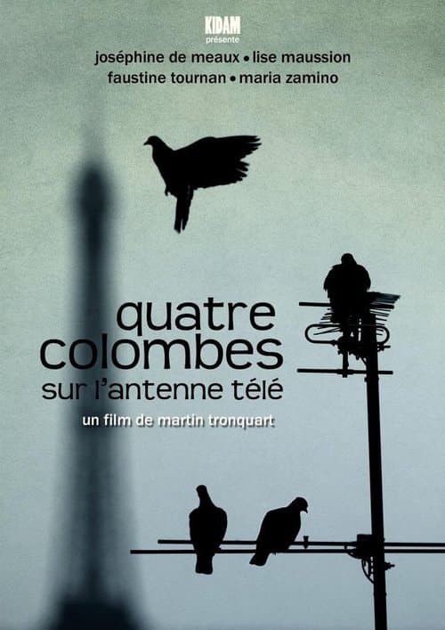 Quatre colombes sur l'antenne télé
