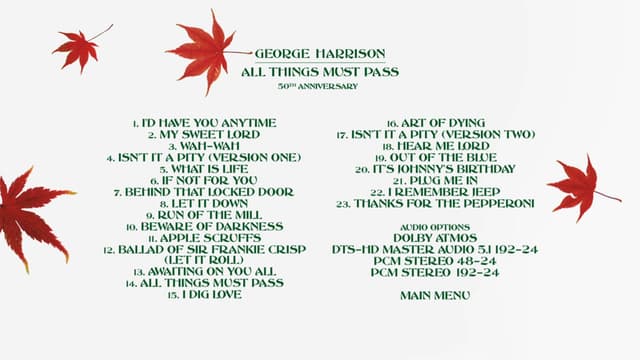 George Harrison–All Things Must Pass (50th Anniversary)