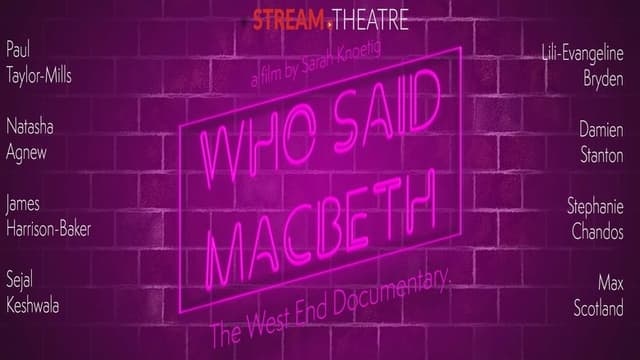 Who Said Macbeth
